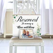 1 pieza Placa conmemorativa de boda clásica de madera con alas de ángel, placa conmemorativa personalizable, placa conmemorativa de madera multiusos con cuerda, decoración para bodas y celebraciones, texto en inglés - Multicolor - Ver 8