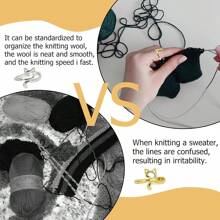 EDCUEBE7 1/15 件钩针张力环、可调节针织针迹标记、纱线张力环、简易钩针针迹标记（颜色随机）、配饰、母亲节、祖母节、感恩节、圣诞节礼物 - 彩色 - 查看 4