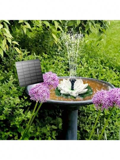 Bomba de fuente para baño de pájaros con iluminación solar de 7 colores de alta calidad, adecuada para patio, jardín, estanque pequeño y decoración del paisaje, regalo para el Día de la Madre, cumpleaños, decoración de boda, capacidad de batería 1500mAh