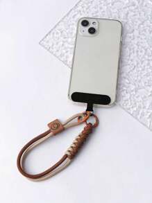 Nuevo estuche universal para teléfono con correa de muñeca decorativa trenzada de nailon, cordón de muñeca resistente con soporte para tarjetas