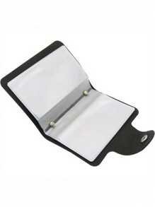 24-Slot Waterproof Cowhide Leather Case - Two-Layer Casual Business Organizer Holder With Snap Closure Mini Wallet Card Wallet For Women Wallet Purse Wallet