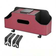Car Seat Back Multi-Functional Storage Rack Simple Air Tissue Water Cup Mobile Phone Rack Storage Box With Long And Short Bracket Quick Disassembly Hook Suitable For A Variety Of