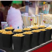 Boîte à pop-corn, mini boîte à pop-corn en papier, boîte en carton pour pop-corn pour fête, sac à pop-corn, bonbons et collations, support à pop-corn pour décoration d'anniversaire et de mariage