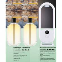 Rechargeable Aromatic Diffuser 5 Modes Essential Oil Diffuser Machine Homemade Air Freshener Diffuser For Home Car Room Fragrance Wall-Mounted Oil Aromatherapy Machine Air Purifying Automatic Diffuser Toilet Deodorization Fragrance Humidifier Colorful Night