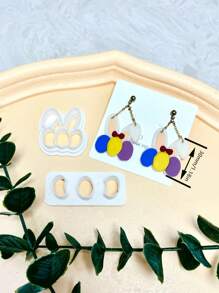 2pcs Rabbit Animal Polymer Clay Cutters, Spring Clay Cutters, Easter Polymer Clay Cutter For Earring Making, Jewelry Pendant DIY Handmade Tools, Polymer Clay Supply