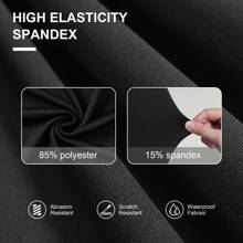 Stretch Spandex Chair Covers - Black /White 12/30/50/100 PCS, Folding Kitchen Chairs Cover, Universal Washable Slipcovers Protector, Removable Chair Seat Covers, For Wedding Party Dining Room Banquet Event 18.11"D X 20.8"W X 36.61"H - 黑色 - 查看 2