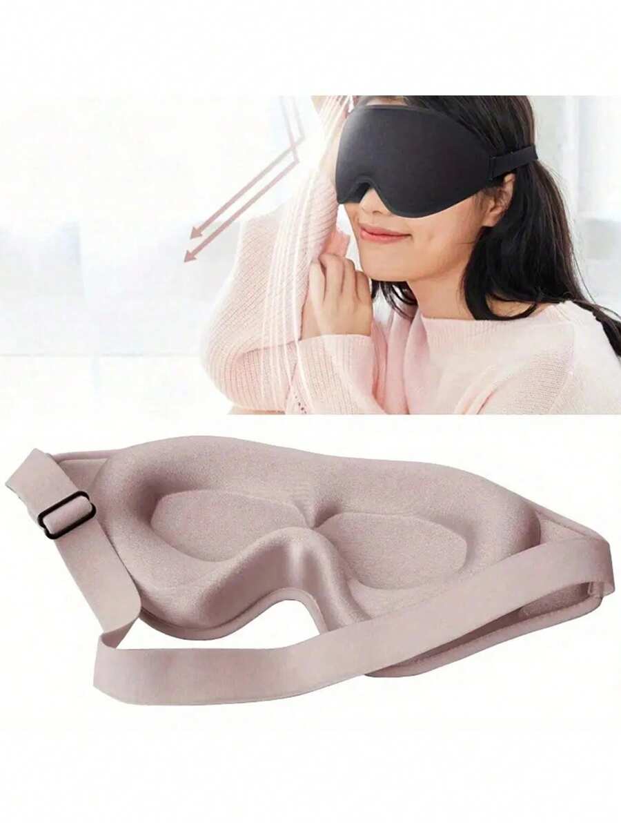 1/2 chiếc mặt nạ ngủ 3D siêu mềm, cản sáng 100%, mặt nạ ngủ bịt mắt, mặt nạ mắt mịn khi ngủ, mặt nạ hỗ trợ giấc ngủ, mặt nạ ngủ khi đi du lịch, mặt nạ ngủ cho học sinh - Hoàn hảo cho du lịch và ngủ trưa (có nút tai) - Nhiều màu - Xem 1