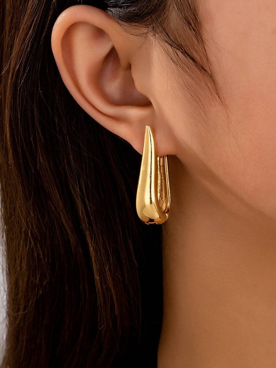 1 Pair Simple & Sexy Floral Fashionable Design Versatile Daily Commuting Earrings - Yellow Gold - View 1