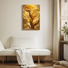1Pc Framed Canvas Poster, Money Tree Money Falling Wall Art Canvas Paintings, Ideal Gift For Bedroom Living Room Corridor, Wall Art, Wall Decor, Winter Decor, Room Decoration