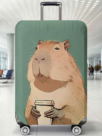 Animal Pattern Luggage Compartment Lid 18-32 Inch Flexible Luggage Compartment Lid, Suitable For 18-32 Inch Luggage Compartment Lid Anti Scratch Protector Luggage Compartment Protector Luggage Compartment Lid Protective Cover Dust Cover Suitcase Dust Cover Travel Accessories Back To School ,School Supplies,Shop Back To School Bag For School School Accessories School Stuff