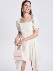 法式白色高级连衣裙女装夏季2025新款公主裙温柔甜美多巴胺长裙