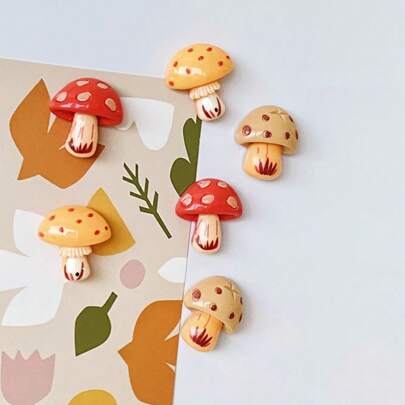 9pcs Mushroom Refrigerator Magnets Set - Cute And Creative Decorative Magnets For Fridge, Whiteboard, Cabinet, And Dishwasher In Kitchen And Office, Unique Refrigerator Stickers, Kitchen Decor, Home Decoration, Valentine's Day Gift For Friends & Family