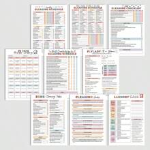 ADHD Cleaning Planner ,Home Cleaning Schedule,Weekly,Monthly,Yearly Cleaning Checklist,Declutter,Family Chore Chart,School Supplies,Back To School