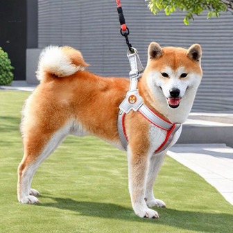 Harnais de poitrine pour chien en forme de Y, harnais de selle doux, réfléchissant et respirant pour animaux de compagnie, confortable et sécuritaire pour les petits et grands chiens, pour la marche, la course et les aventures extérieures, pour les propriétaires de chiens