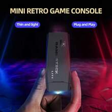 4K HD Videospielkonsole M8 mit 64GB Speicher, doppeltem kabellosen Controller für 10.000 Retro-Spiele, Weihnachtsgeschenk für Kinder