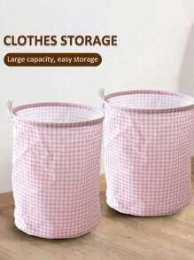 Fabric Storage Basket, Waterproof Lining Foldable Organizer For Clothes And Toys