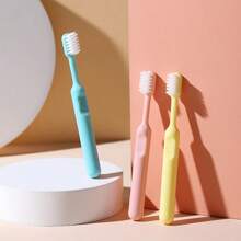 3pcs Kids Candy Color Cute Cartoon Soft Bristle Toothbrush, For 2-6 Years Old Children, Ultra Soft For Cleaning Teeth Gently - Color Mixing - View 8
