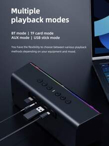 ZEALOT S72 20W 无线音箱，户外便携式双低音炮，立体声配对，支持 SD/USB/AUX/蓝牙，高品质大容量家用便携式音箱 - 黑色 - 查看 11