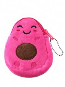 卡通牛油果零钱包，儿童可爱毛绒背包挂件 - 彩色 - 查看 11