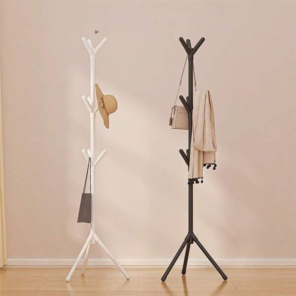 1pc Simple Clothes Hanging Shelf Floor Simple Bedroom Clothes And Hat Rack Household Clothes Storage Rack, Bedroom Decor, Room Decoration Stuff, Simple, Spring Break, Opulessaboho Vibes, Premium Style, Mother's Day, Spring, Spring Decor, Boho, Adjustable & Movable Organizer Storage Shelf