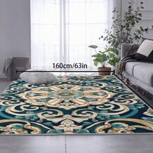 1pc 700g/Sqm Crystal Velvet Pile Area Rug, Bohemian Style Solid Color Carpet, Soft Anti-Slip Washable Rug For Living Room, Bedroom, Kitchen, Office, Home Decor, Modern Bedroom Small Rugs