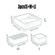 1/3/6 szt., wielofunkcyjny organizer na ubrania, pudełko do przechowywania domowych śmieci, składane pudełko do przechowywania z tkaniny, używane do przechowywania bielizny, bielizny, skarpetek, kosmetyków na biurko, przechowywanie w szufladzie, oszczędzanie miejsca, do szkoły - Biały - Zobacz 10