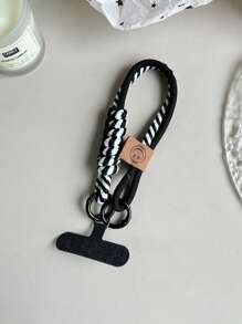 Nuevo estuche universal para teléfono con correa de muñeca decorativa trenzada de nailon, cordón de muñeca resistente con soporte para tarjetas