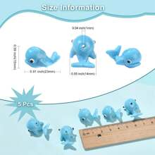 5 Pcs Handmade Lampwork Glass Loose Craft Beads Spacer Cartoon Ocean Blue Fish Whale Beads For Necklaces Jewelry Making
