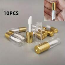 10/34 Peças Mini Tubos Recarregáveis de Brilho Labial - 1,18ml Tamanho de Viagem Recipientes À Prova de Vazamento com Tampas de Borracha, Tubos de Batom Vazios para Cosméticos DIY e Retoques Rápidos - Multicolorido - Visão 15