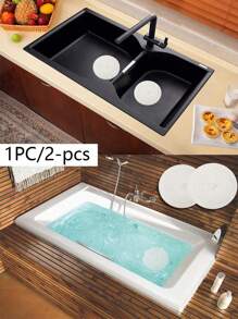 1pc/2pcs White Bathroom Floor Drain Rubber Water Pan Plug