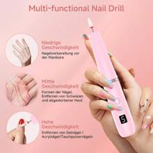 Cortauñas para uñas de gel - Lima eléctrica 12 en 1 - set de manicura eléctrico 20000 rpm, cortauñas eléctrico 5 velocidades, cortauñas para uñas naturales, uñas acrílicas, uñas de gel, eliminar callos