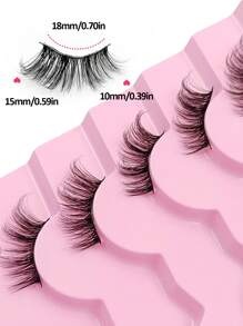 7 Pairs Rikuaild Soft & Natural Cat Eye False Eyelashes, Fluffy & Wispy Eyelash Extensions - Natural Lashes - View 3