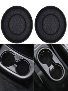 2 件装防滑防尘垫通用硅胶汽车杯架杯垫，适合大多数车辆 - 彩色 - 查看 13