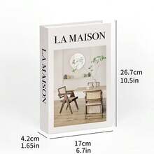 2 Peças Design Minimalista Moderno de Livro Falso Dobrado, Acessórios de Decoração Doméstica para Showroom