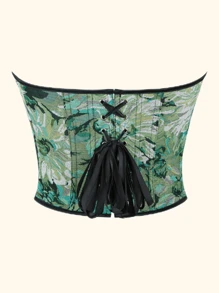 Women's Backless Strapless Shapewear Bodice - Green - View 4