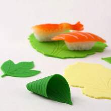 Green Leaf-Shaped Bento Box Divider, Creative Leaf Design Food Separator, Oil Proof Sushi Decor - Multicolor - View 6