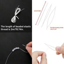 20 件，10 毫米星光细闪光珠 + 串珠工具套装，自制手链制作珠子，孔径 1.5 毫米/0.059 英寸，高贵典雅的装饰珠，珠宝制作的理想材料，串珠首饰，手工 DIY 项链手链耳环，手机链钥匙链，箱包装饰，服装配饰，装饰珠 - 彩色 - 查看 3