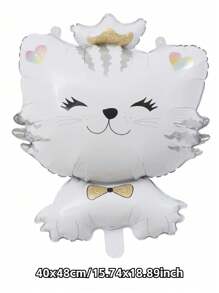 Globos de lámina con forma de gato de dibujos animados, decoraciones de fiesta con tema de mascota linda