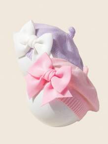 1 szt. Beret dla niemowląt, czapka z kokardą, czapka malarza dla noworodka w wieku 1-3 lat, ubranka dla dziewczynek, wiosenne akcesoria do włosów dla niemowląt, akcesoria do włosów dla maluchów, wiosenne stroje dla małych dziewczynek, odpowiednie do domu i na wycieczki, prezenty dla dzieci