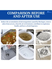 Polvo limpiador para desatascar tuberías obstruidas de drenaje, inodoro y cocina