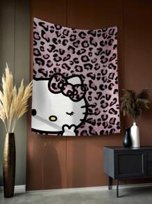 Sanrio 1 pieza Póster artístico de pared de Hello Kitty Sanrio, impresión artística en lienzo, un cartel ideal como regalo para el dormitorio, sala de estar, cocina, pasillo, decoración de pared, decoración de otoño, decoración de habitación, decoración de cumpleaños, regalos, regalos del día de San Valentín, animales modernos vintage Kuromi