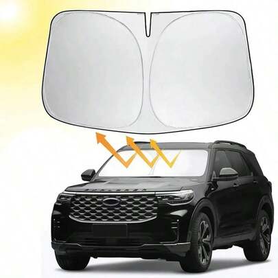 1pc Car Windshield Sunshade, Reflective Sun Visor Provides Ultimate Protection For Car Interior, Cool Reflective Sunshades Suitable For Compact Cars, SUVs And Hatchbacks