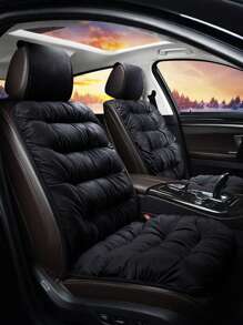 1pc Car Seat Cushion Winter Thicken Plush Backrest Pad, Automotive Accessories, No Strap Needed - Một cỡ - Xem 6