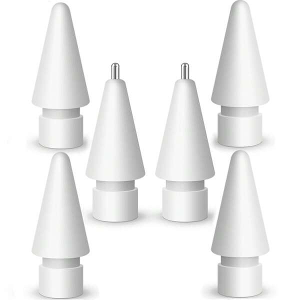 Premium Apple Pencil Replacement Tips Compatible With Apple Pencil Pro,Apple Pencil 1st Generation,Apple Pencil 2nd Generation,Apple Pencil USB-C (6 Pack)