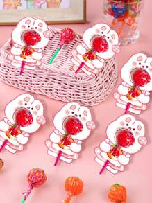 10/50pcs Cute Cartoon Flower Lollipop Decoration Paper Cards - Multicolor - View 3