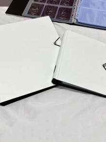 1pc 3-Inch 9-Grid Photo Album Book (Includes 25 Inner Pages) Back To School,Back To School,School Supplies - White - View 4