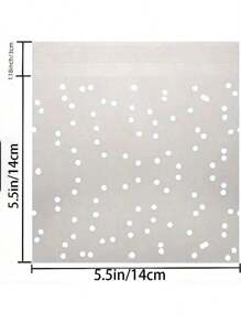 100pcs Self-Adhesive Polka Dot Transparent OPP Packaging Bag With Interesting Dot Patterns, Suitable For Snack Packaging Bags Such As Cookies, Bread, Candies, Etc., Suitable For Family Gatherings, Camping, Christmas, New Year, Valentine's Day And Other Gifts, Giving Gifts To Family And Friends (Excluding Labels)