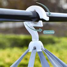 1 pieza Tendedero plegable para uso al aire libre, deshidratador de alimentos multiusos de poliéster con tapa, jaula de malla colgante portátil para pescado, verduras, sin necesidad de electricidad, seguro para el contacto con alimentos - Multicolor - Ver 4