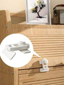 1pc Oven Door Lock, Rotate Type No Drilling Needed, Lock For Kitchen, Microwave, Child Protection - 1pc - View 10