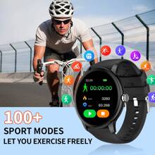 Smartwatch With Wireless Calling/Dialing, Multiple Sports Modes, Incoming Call Alert And Rejection, SMS Notification, Customizable Wallpaper, Compatible With IOS/Android - Round Dial - View 3